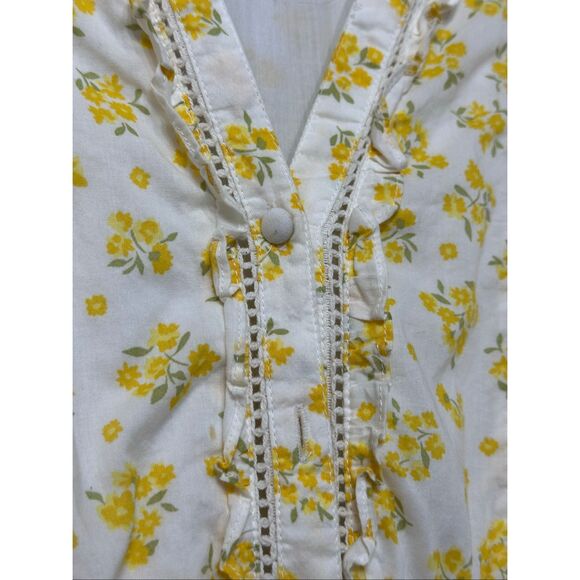 NWOT NOBODY'S CHILD Danielle Floral Cotton-Poplin Mini Cottagecore Dress 6US - Picture 5 of 14